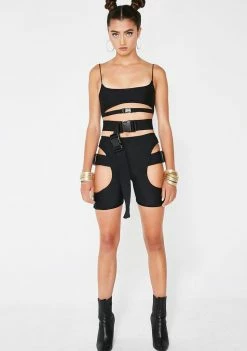 Lipt The Label Buckle Shorts Biker Shorts