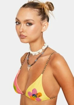 Now Cool Hawaii String Bead Bikini Top