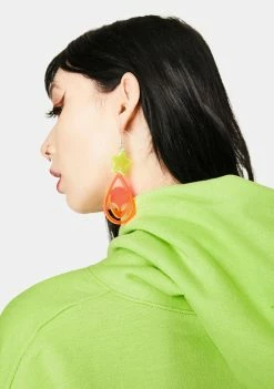 Rolita Rave Couture Jewelry Alien Star Earrings