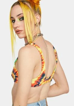 Now Cool Swim The 90s Tie Dye Bikini Top