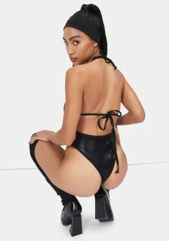 Rolita Rave Couture Punk Princess Cutout Chain Bodysuit