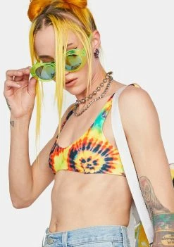 Now Cool Swim The 90s Tie Dye Bikini Top