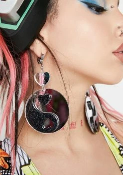 Rolita Rave Couture Yin Yang Earrings Jewelry