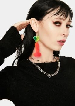 Rolita Rave Couture Jewelry Love Dick Earrings