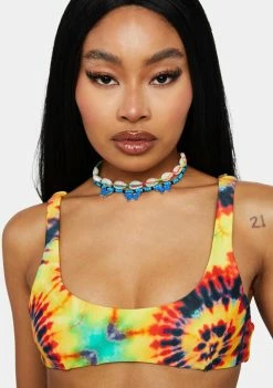 Now Cool Swim The 90s Tie Dye Bikini Top