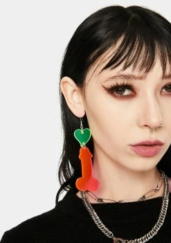 Rolita Rave Couture Jewelry Love Dick Earrings