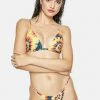 Now Cool The Golden Girl Tie Dye String Bikini Top Swim