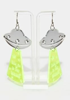 Rolita Rave Couture Jewelry Neon Green Take Me Earrings