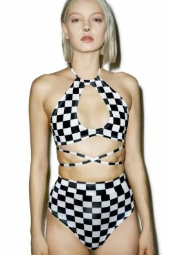 Rolita Rave Couture Checker Wrap Set
