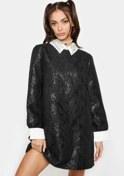 Sister Jane Figure Jacquard Mini Dress